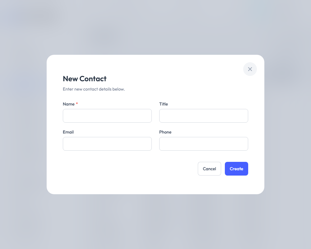 New Contact Modal