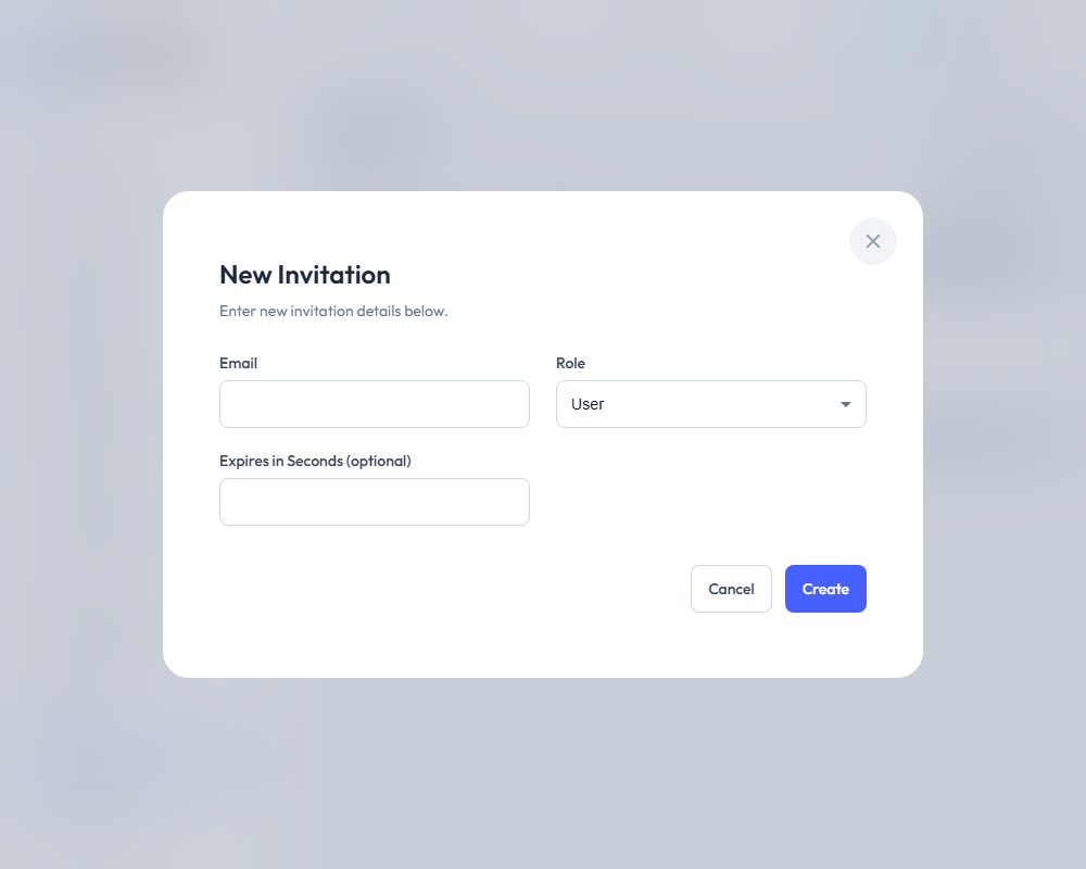 New Invitation Modal