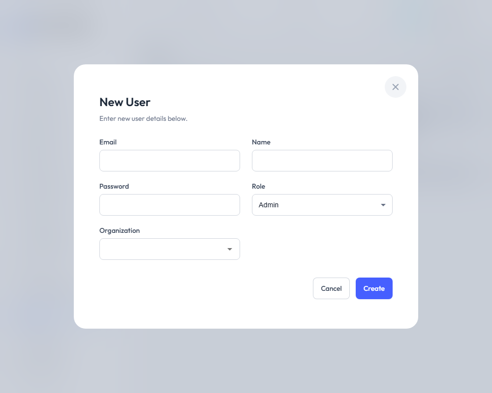 New User Modal
